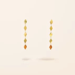 10K Gold Large Disco Drop Earrings