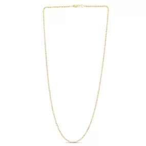 14K 2mm Moon Chain