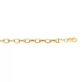 14K Gold 4.6mm Lite Oval Rolo Chain