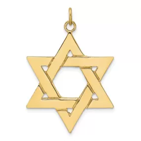 14k Yellow Gold 36MM Star of David Charm