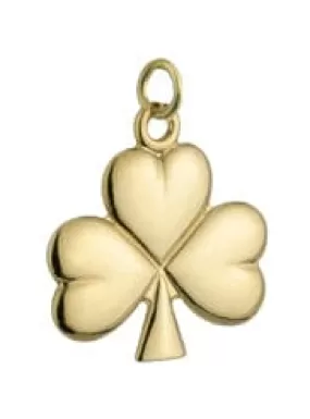 14K Yellow Gold Small Shamrock Pendant