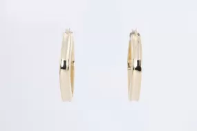 14k Yellow Gold Square Hoop Earrings (3.44g.)