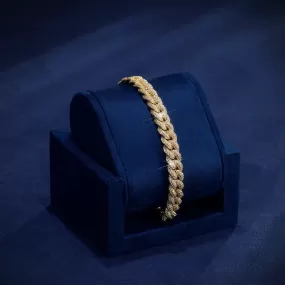 8MM CUBAN LINK BRACELET IN YELLOW GOLD