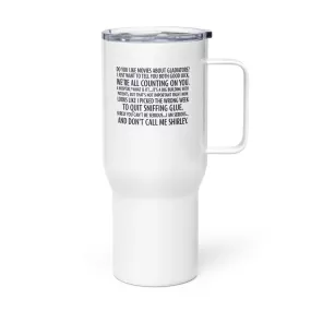 Airplane! Travel mug with a handle