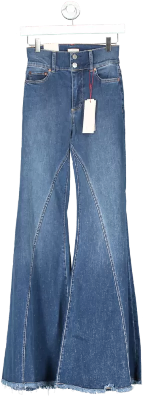 Alice   Olivia Blue Beautiful Seamed Wide Leg Jeans W25