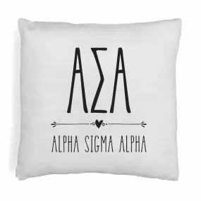 ASA Greek Boho Sorority Throw Pillow Cover for Dorm or Apartment