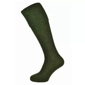 Barbour Tweed Gun Socks Olive Tweed