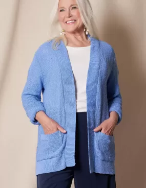 Bella All Cotton Cardigan - Cornflower Only