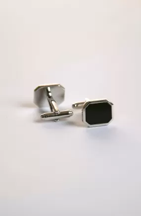 Black Silver Cufflinks