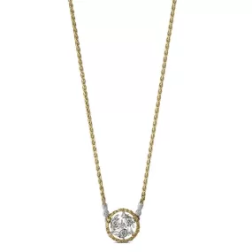 Buccellati - Ramage - Pendant with Diamonds, 18k White and Yellow Gold