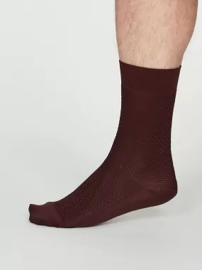 GEOFFREY SOCKS - BURGUNDY