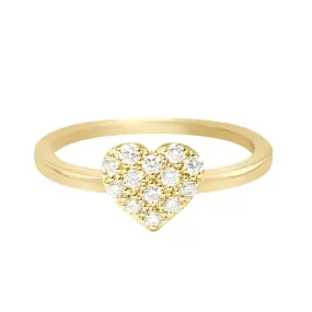 In Love Diamond Ring, Yellow Gold, Size 6.25