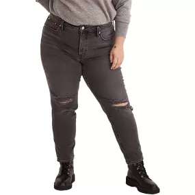 Madewell Womens Plus High-Rise Destroyed Skinny Jeans