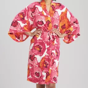 Natori Poppy 42 Robe in Pink Combo S76026