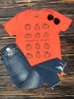 Orange {PUMPKIN SEASON} Comfort Colors Crew Neck Tee