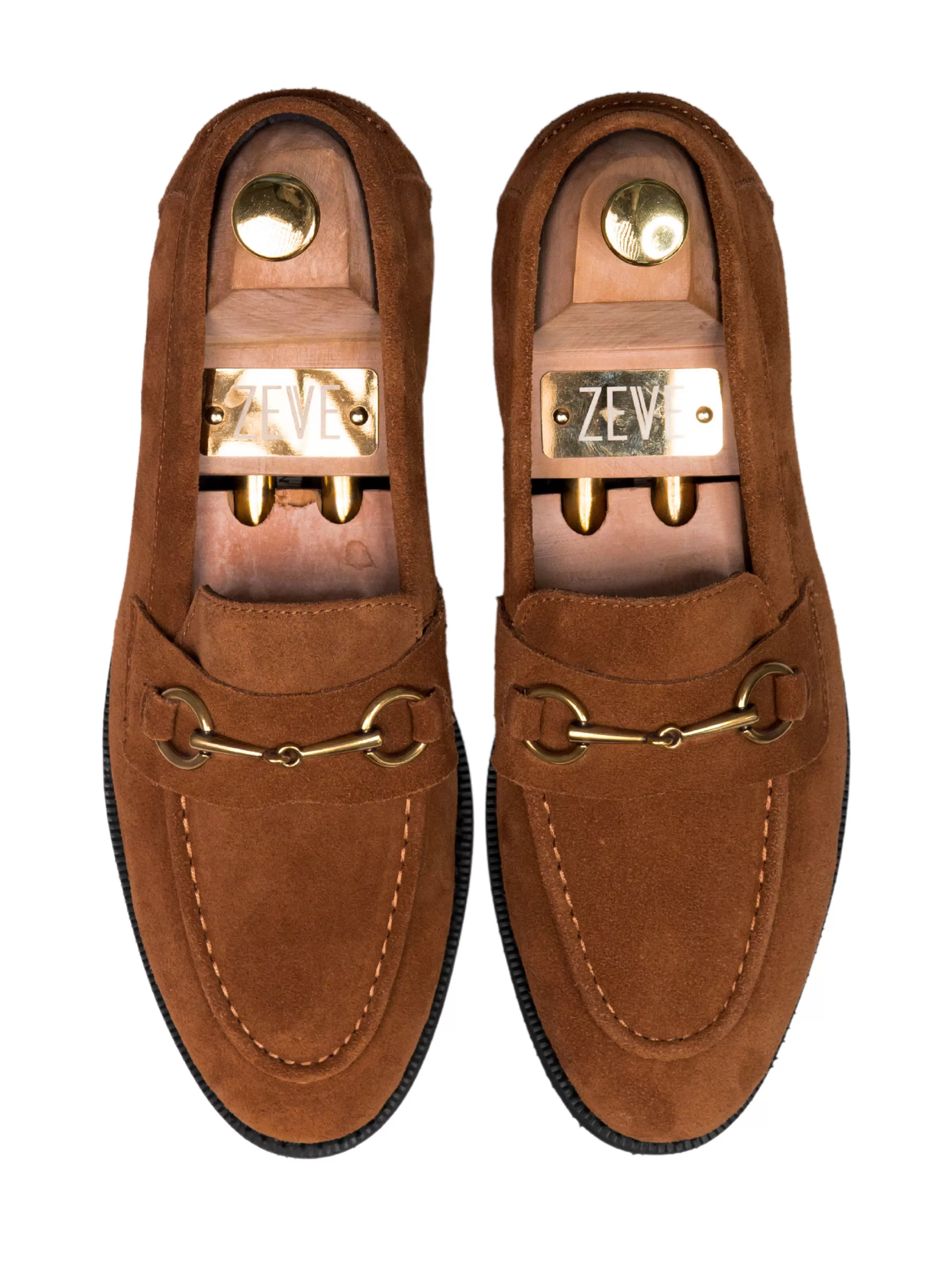 Penny Loafer Horsebit Buckle - Brown Suede Leather (Crepe Sole)