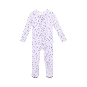 Posh Peanut Jeanette Ruffled Zippered Footie