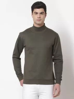 Style Quotient Men Olive Green Sweatshirt