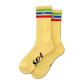 WIND AND SEA HUF × WDS CREW SOCKS-YELLOW