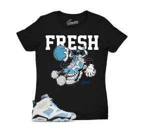 Womens University Blue 6 Shirt - Fresh Kicks - Black