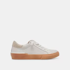 ZINA SNEAKERS IVORY MULTI CRACKLED LEATHER